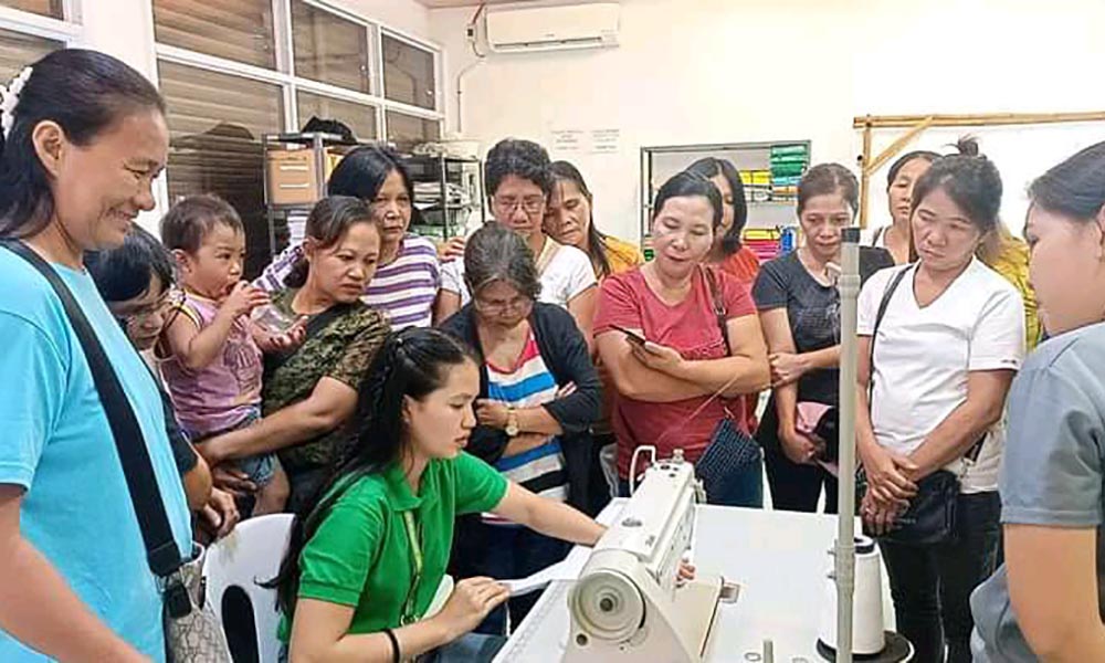 San Carlos City holds industrial sewing program