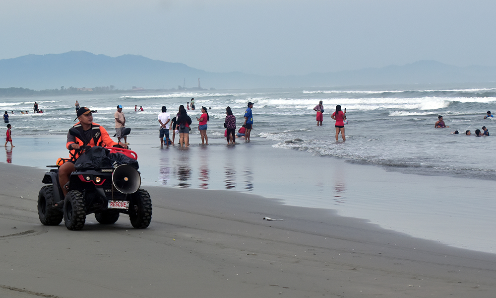 PATROLLING THE BEACH ON NEW YEAR’S DAY